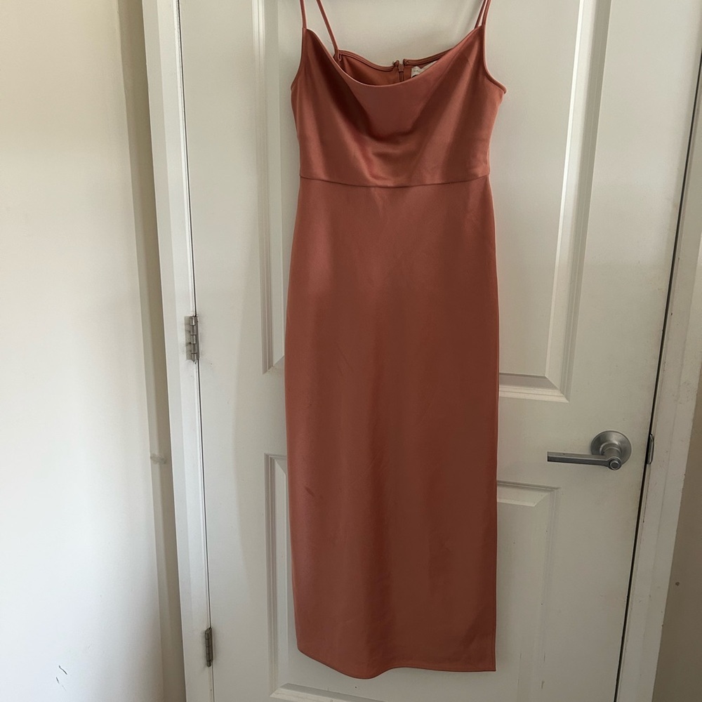 Sachin + Babi Brown Slip Midi Dress